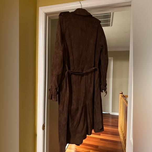 Ralph Lauren Goat Suede Trench - NWT Brown Suede Jacket - Picture 8 of 16